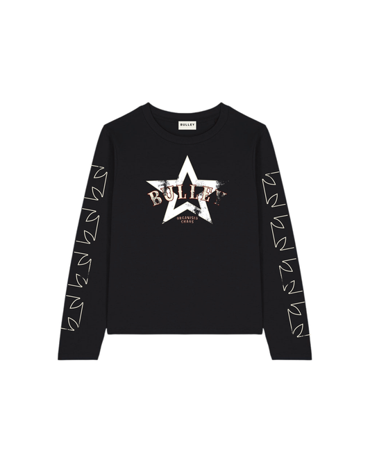 Chaos Long Sleeve Top in Black