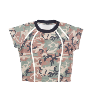 Waffle Baby Tee in Camo
