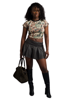 Waffle Baby Tee in Camo