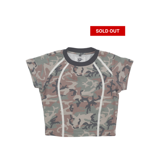Waffle Baby Tee in Camo