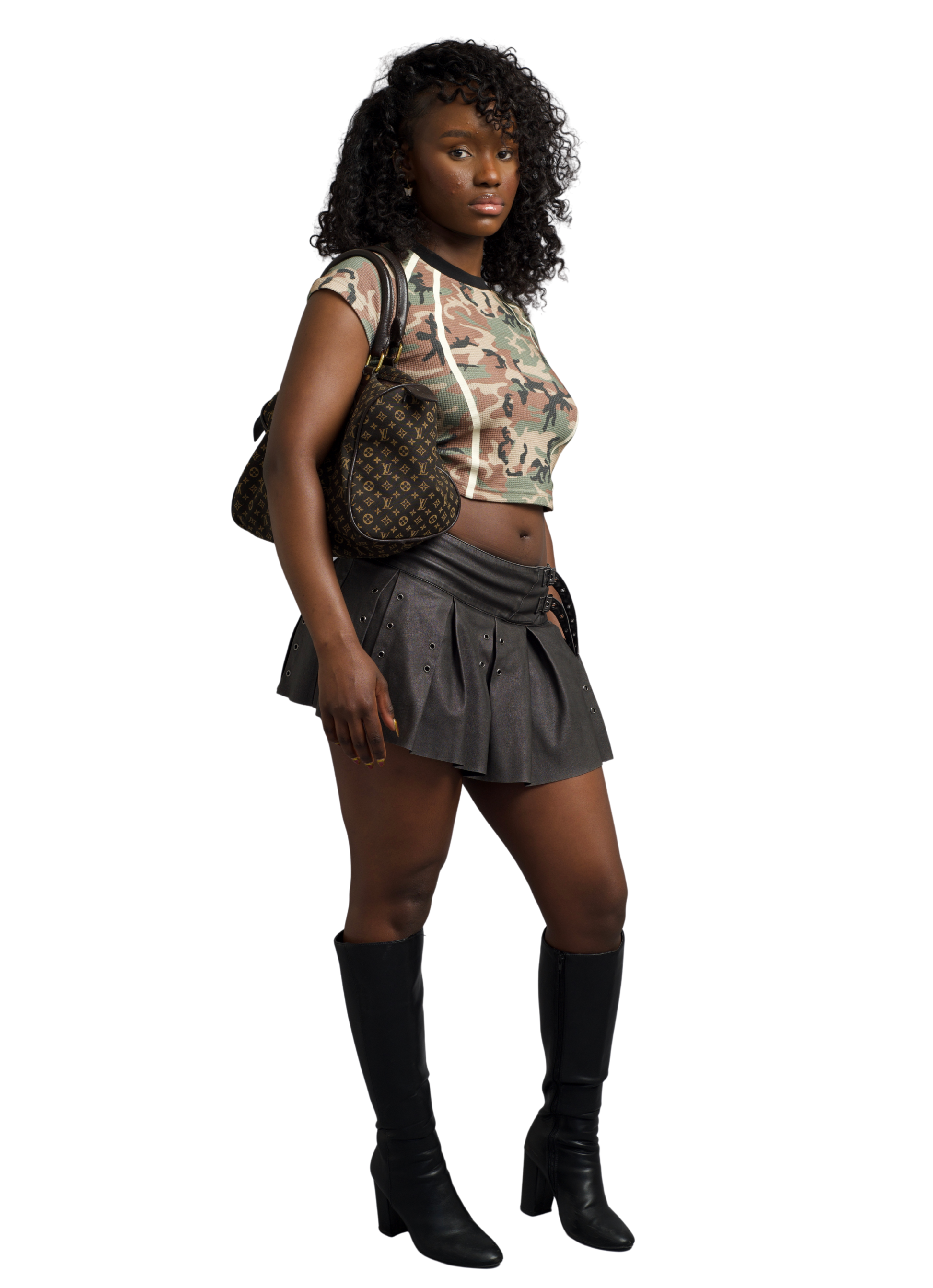 Waffle Baby Tee in Camo